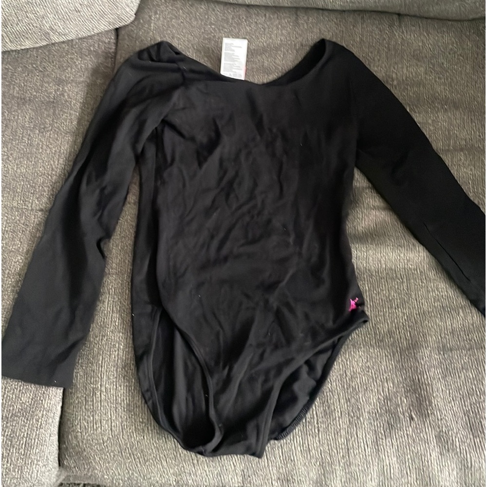 Black cotton leotard